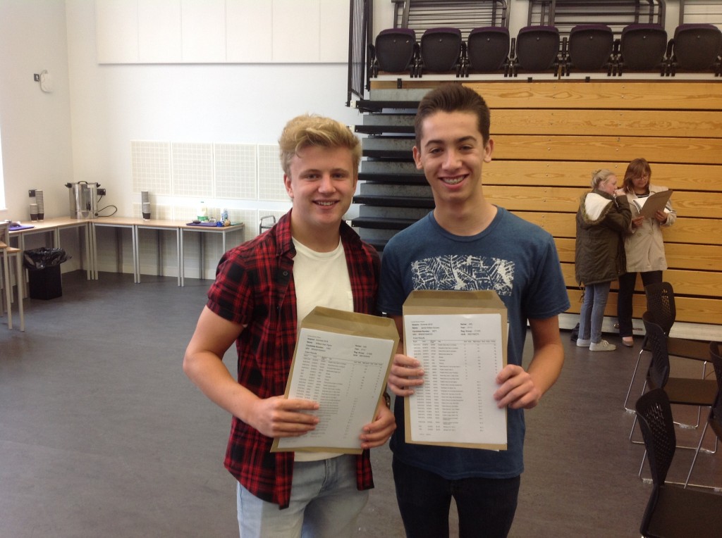 Jamie Scriven (on the right) who gained 7A* 2A’s and 1B